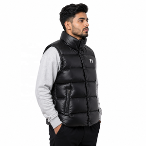 Men's Puffer Vest Custom <b>Quilted</b> Sleeveless Jacket Lightweight <b>Winter</b> Outerwear Stand Collar Men's Jackets Streetwear Wholesale - Product Image 4