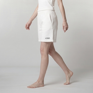 Shorts de sport pour femmes, taille haute, blanc, en tricot, respirant, pour le jogging, la course à pied, le yoga, la remise en forme - Product Image 4