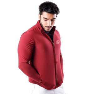Sports <b>Jacket</b> 2.0 Lightweight Athletic Running Training <b>Zip</b>-<b>Up</b> Activewear Windbreaker for Men & Women Outdoor Fitness Burgundy - Product Image 3