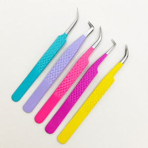 Ensemble de pinces à cils professionnelles colorées, pinces à cils de précision en acier inoxydable - Product Image 6