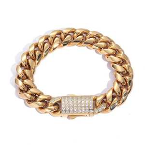 Bracelet à maillons en moissanite brillante sertie griffe, en argent 925, certifié GRA, plaqué or rose, unisexe, style Hip Hop, pour fête de remise de diplôme - Product Image 1