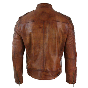Blouson en cuir pour moto coupe-vent sur mesure, séchage rapide, manches longues, style automne, vêtement d'extérieur - Product Image 6