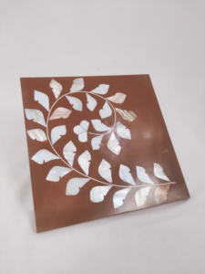 Best Quality Wood Customized Color Eco-Friendly Luxury Tabletop MOP Inlay <b>Coasters</b> <b>Set</b> Mother Pearl Inlay Mat Tea Coffee - Product Image 2