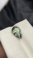Piedra de Tanzanita Natural Certificada, Sin Calentar, de Color Biológico, Corte en Forma de Pera, con Excelente Color, Zoisita Natural, 3.37 Quilates, Claridad Loupe