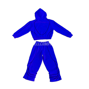 Custom Men Sweatsuit Set Oversized Zip Up Hoodie and Jogger <b>Pants</b> - Product Image 4