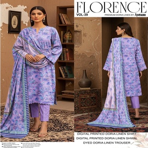 Collection de vêtements d'hiver 2026, costumes Shalwar Kameez pour femmes en lin imprimé numérique de très haute qualité à prix avantageux - Product Image 1