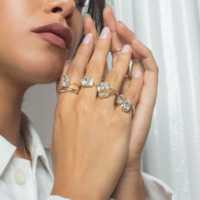 Özel 4mm 14K 18K Rodyum Kaplama Donut Şeklinde Ağır Yuvarlak Kubbeli Elmas Alyans Unisex Kalın Üst Üste Takılabilen Erkek Kadın Hediye Toptan