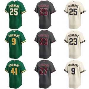 Teamname 24 Camiseta de béisbol de manga corta de poliéster transpirable unisex para adultos para todas las estaciones Ropa de equipo con estampado en la espalda - Product Image 2
