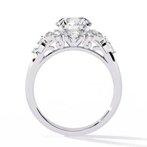 Anillo de Compromiso con Diamante de Laboratorio Halo de 1.5 CT, Corte Redondo, D VS1, Oro Amarillo de 14K, Certificado IGI, para Bodas y Aniversarios - Product Image 6