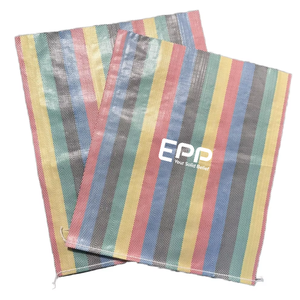 Sac tissé en polypropylène PP imprimé personnalisé Offre Spéciale sac à provisions 5 kg 10 kg 25kg avec poignées de coupe en D sac tissé vert pp - Product Image 1