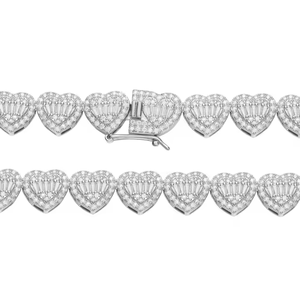 Collar de Cadena de Eslabones de Moissanita Premium, Corte Brillante Redondo, Joyería Brillante para Hombres y Mujeres, Regalo para Fiestas - Product Image 1
