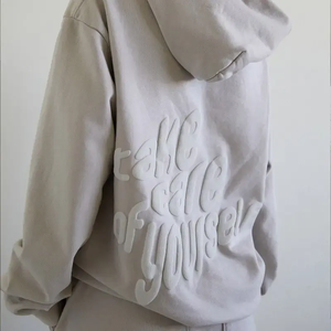 Winter Fleece <b>Hoodies</b> Custom <b>3d</b> Puff Printing Oversize Long Sleeve Hoodie Women Heavyweight Casual Gym <b>Hoodies</b> for Women - Product Image 3