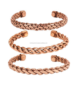 Bracelet en cuivre naturel pour femmes, luxe, haute qualité, design unique en spirale, bien-être, soulagement de l'arthrite, bracelets tendance - Product Image 3