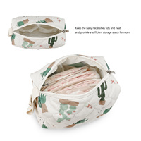 Sac de rangement pour couches imprimé tendance en tissu Oxford imperméable avec fermeture éclair, organisateur suspendu pour articles de toilette, mignon et portable pour femme