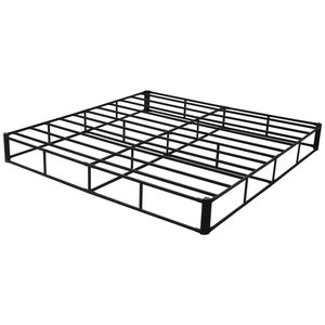 Cadre de lit en métal robuste King Size avec tissu lavable, sommier 9.1 et sommier à ressorts de 35 pouces inclus - Product Image 1