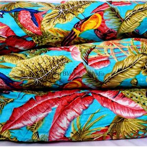 Nouvel Arrivage Tissu en Coton Indien Imprimé Floral à la Main, Motif Feuille d'Art Ethnique, Doux, pour Confection de Robes et Décoration Intérieure, Vente en Gros - Product Image 2
