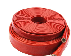 Manchon en fibre de verre silicone ignifuge haute température de 6 mm, 150 mm (6 pouces), manchon d'isolation thermique pour câble - Product Image 2