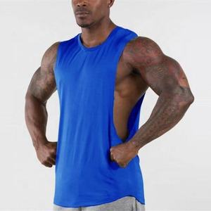 Men's Summer Casual Sport Gym Tank Tops round Neck Cotton Graphic Sleeveless Tees with distress embroidery logo unisex singlet - Product Image 6