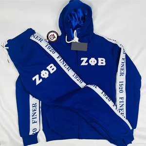 Zeta Phi Beta-chándal de lana bordado para mujer, traje de Jogging de estilo personalizado - Product Image 2