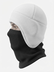 Chapeau d'hiver chaud en polaire pour l'extérieur avec protège-oreilles et cache-visage, doux et confortable, pour adultes, adapté aux températures froides - Product Image 4