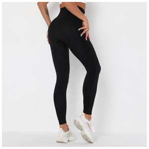 Pantalones de yoga sin costuras de nuevo diseño y duraderos para mujer, leggings elásticos con control de abdomen y efecto levanta glúteos en venta. - Product Image 1