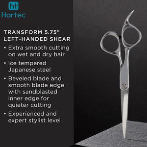 Professional Premium Silver Ice Tempered <b>Scissors</b> Sculpted Handle Straight Blade Hair Cutting Shears for Barber Shops - Product Image 6
