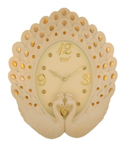 Wholesale Supply Peacock Designer <b>Clock</b> with Silent <b>Movement</b> and Finish for Home and Office Available At Reasonable Price - Product Image 1