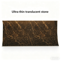 Plaque de pierre naturelle translucide ultra-fine et flexible avec support en fibre de verre, aspect marbre moderne, pour plateau de table de chambre à coucher