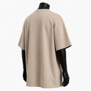 เสื้อยืดคอตตอนโอเวอร์ไซส์ผู้ชายราคาถูก คอกลม แขนสั้น พิมพ์ลาย ดีไซน์แผง ผ้าหนา - Product Image 6
