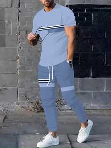 Conjunto Deportivo de Verano para Hombre de Alta Calidad Premium, Transpirable, con Patrón Sólido, Informal, para Entrenamiento - Product Image 4