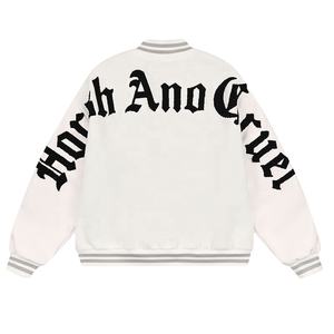 Écussons de broderie personnalisés grande taille veste universitaire pour hommes Baseball Street Winter High Street 100% Laine Respirant Imperméable - Product Image 2