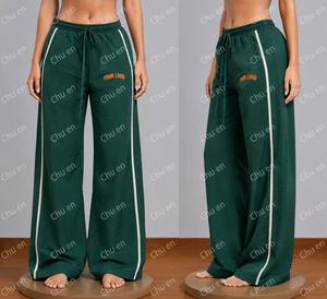Pantaloni a Gamba Larga con Striscia Laterale Y2K per Donne Alte, Pantaloni Retrò Streetwear a Vita Alta con Coulisse - Product Image 2
