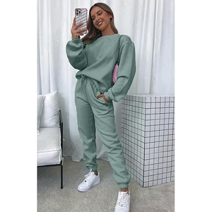 Conjunto de Sudadera con Capucha Oversize y Pantalones Cortos de Pierna Ancha de Felpa Elástica para Mujer, Estilo Urbano Esencial, 2 Piezas - Product Image 6