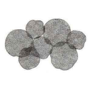 Sculpture murale florale en métal, décoration bohème pour la maison, ensemble multi-pièces, œuvre d'art pour le salon, design de forme irrégulière - Product Image 2
