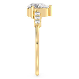 Bague de promesse de mariage REYES en argent sterling 925 exquis, coupe poire, moissanite 0,79 carat, bijoux fins en or massif 14 carats sur mesure - Product Image 5