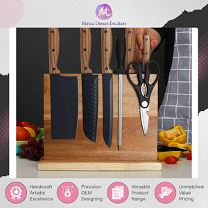 Porte-couteaux magnétique brun foncé de qualité supérieure pour ustensiles de cuisine, provenant d'un fournisseur indien de premier plan - Product Image 6
