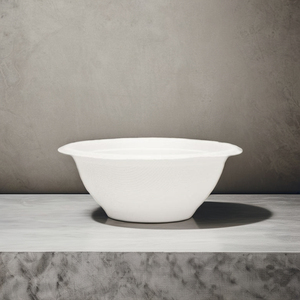 Bol rond jetable en céramique sans BPA 6oz/180ml pulpe de canne à sucre compostable pour les fêtes matériau de bagasse sans produits chimiques - Product Image 1