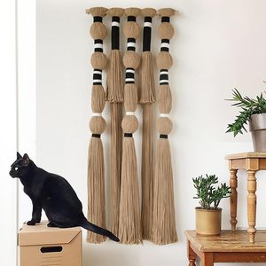 Hermoso Tapiz Bohemio de Macramé para Colgar en la Pared, Decoración Mexicana para el Hogar, Tapiz Caralarga - Product Image 1