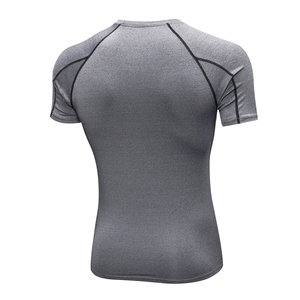 <b>Men</b> <b>Compression</b> Running <b>Shirt</b> Suppliers Short Sleeve White Gym <b>Compression</b> <b>Shirt</b> <b>Men</b> Rash Guard - Product Image 2