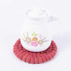 Sous-plat en feutre rose pêche de 1 cm, lot de 4, accessoires élégants pour tapis et coussinets - Product Image 3