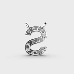 Pendentif en diamant S pour homme, plaqué rhodium, style hip-hop, bijoux fins pour les occasions de fête des enfants - Product Image 4