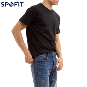 Camiseta de Manga Corta para Hombre, 100% Algodón, de Secado Rápido, Corte Ajustado, con Logotipo Personalizado, al Mejor Precio - Product Image 3