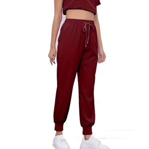 Pantalon Harem Homme Couleur Unie Taille Élastique Cordon de Serrage Décontracté Joggers Automne Tricoté Coton Spandex Respirant Mi-Épais - Product Image 4