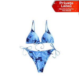 Ensemble de bikini push-up sexy pour femme avec armatures, personnalisable sous marque privée, vêtements de plage, vente chaude d'été, ensemble de bikini push-up froncé pour femme - Product Image 1