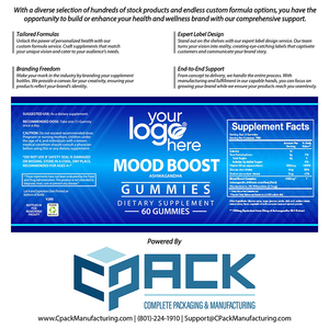 Gomitas de Suplemento Dietético de Extracto de Ashwagandha para Adultos de Alta Calidad, Marca Privada OEM Disponible, Fabricadas en EE. UU. - Product Image 4