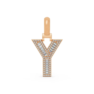 Collar con Colgante de Diamante Cultivado en Laboratorio con Inicial Y, Oro Amarillo de 14 Quilates, Letra Personalizada, Regalo de Boda de Lujo, Joyería para Mujer - Product Image 1