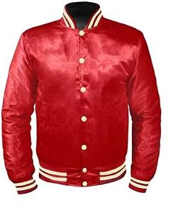 Custom College Jacket Embroidered Satin Baseball Jacket Reversible Bomber for Men - Product Image 4