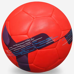 Professional Red Soccer Ball | Hybrid <b>Machine</b> <b>Stitched</b> & <b>Hand</b> Sewn Football for Practice and Match Play Made In Pakistan - Product Image 2