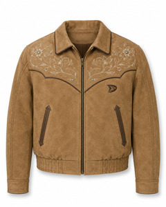 Custom Men Vintage Genuine <b>Leather</b> <b>Jacket</b> Cowhide Biker Bomber Coat OEM Private Label Supplier - Product Image 1