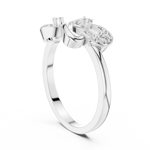 MINIMALIST VINTAGE RHODIUM PLATED LAB-GROWN Round CUT DIAMOND <b>RING</b> <b>SET</b> 18KT WHITE GOLD ENGAGEMENT PARTY WEDDING DAILY WEAR <b>WOMEN</b> - Product Image 3